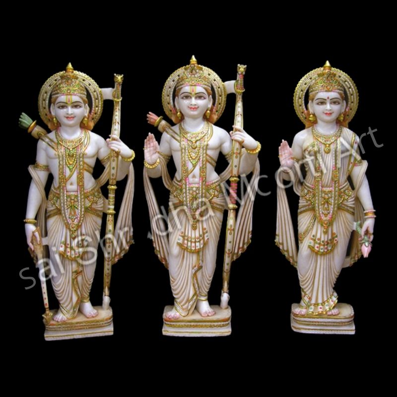 Golden Marble Ram Darbar Moorti