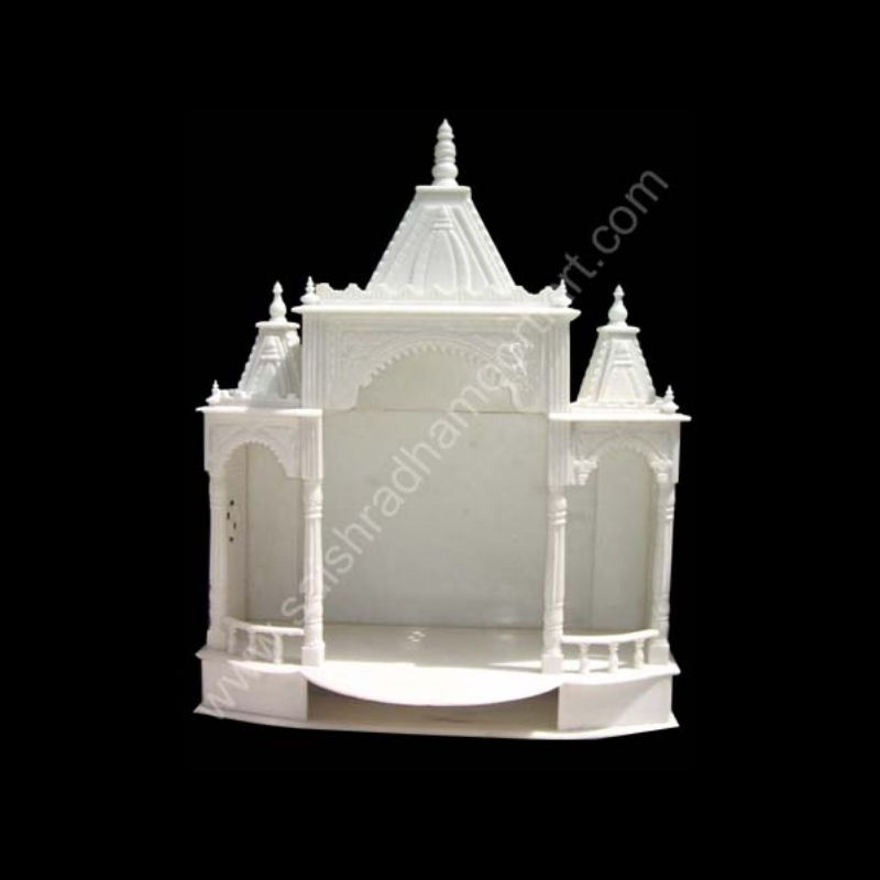 Big White Marble Puja Ghar